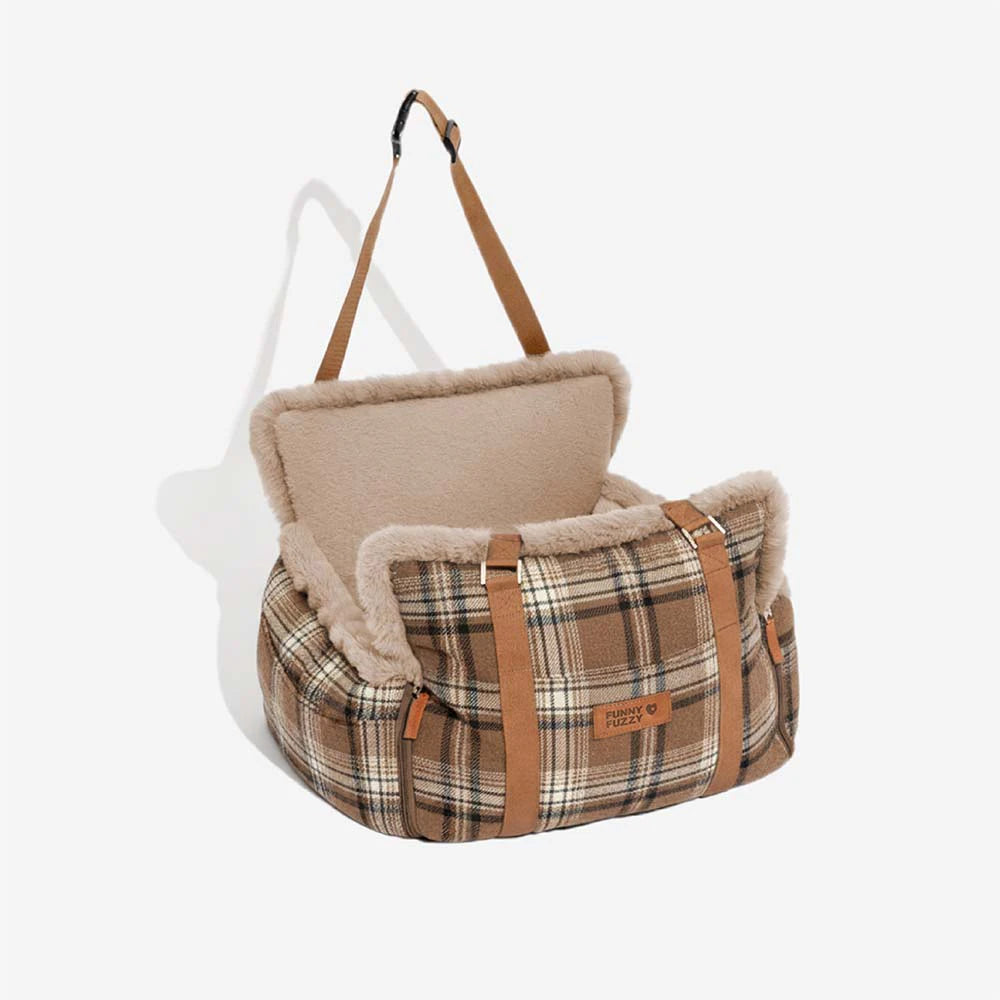 3 in 1 Fluffy Warmth Safe Dog Booster Car Seat Bed