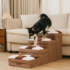 Detachable Chessboard Plaid Handcrafted Dog Stairs