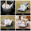 3 in 1 Fluffy Warmth Safe Dog Booster Car Seat Bed