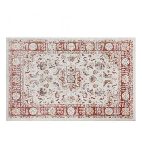 Vintage Blue & Cream Pet-Friendly Area Rug - Timel