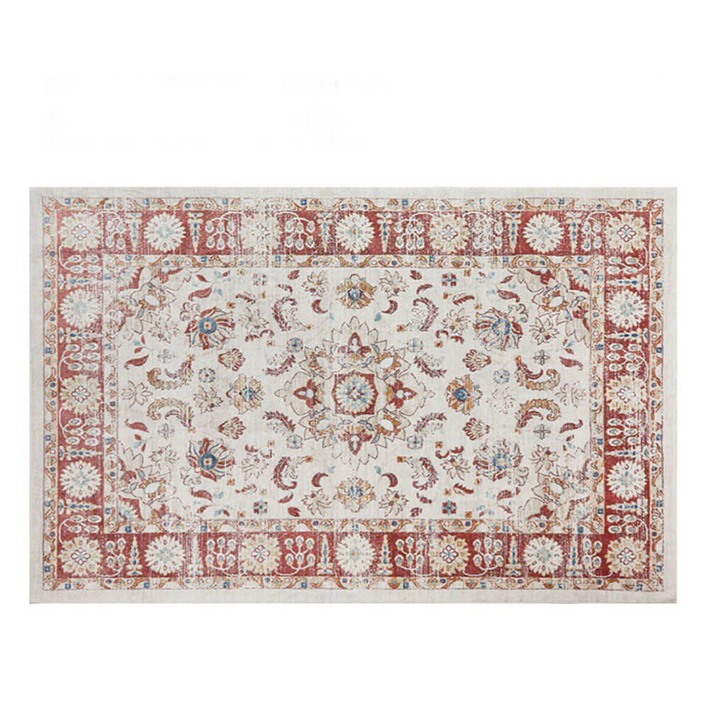 Vintage Blue & Cream Pet-Friendly Area Rug - Timel