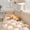 All-Season Plaid Pet Mat Scratch-Resistant Protect