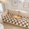 All-Season Plaid Pet Mat Scratch-Resistant Protect