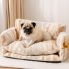 Trendy Striped Faux Lambswool Double Layer Dog & C