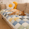 All-Season Plaid Pet Mat Scratch-Resistant Protect