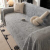 Bowknot Jacquard Plush Multifunctional Sofa Blanke