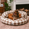 Classic Argyle Washable Bolster Donut Dog Bed - Co