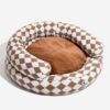 Classic Argyle Washable Bolster Donut Dog Bed - Co