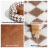 Classic Argyle Washable Bolster Donut Dog Bed - Co
