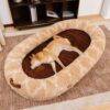Classic Fluffy Super Large Donut Human Dog Bed - C