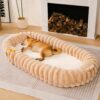 Creamy Plush Super Large Donut Human Dog Bed - Cud