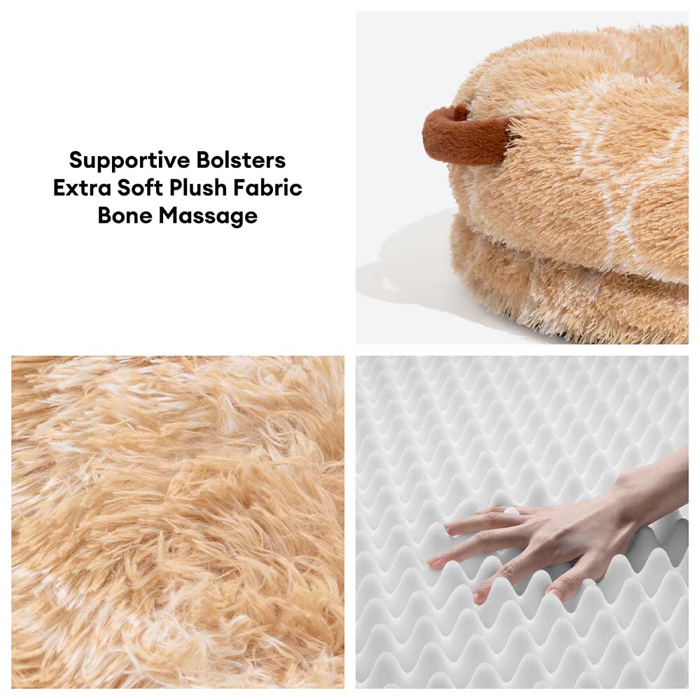 Classic Fluffy Super Large Donut Human Dog Bed - C