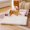 Classic Plaid Ergonomic Calming Dog Bed - Expandab