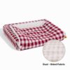 Classic Plaid Ergonomic Calming Dog Bed - Expandab