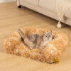 Classic Plaid Orthopedic Bolster Cat Sofa Bed - Co