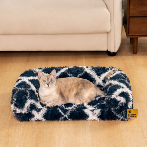 Classic Plaid Orthopedic Bolster Cat Sofa Bed - Co