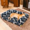 Classic Plaid Orthopedic Bolster Dog Sofa Bed - Co