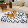 Classic Plaid Orthopedic Bolster Dog Sofa Bed - Co