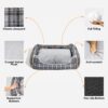 Classical Retro Plaid Removable Bolster Calming Do