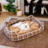 Classical Retro Plaid Removable Bolster Calming Do