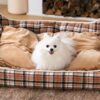Classical Retro Plaid Removable Bolster Calming Do