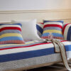 Colorful Striped Quilted Sofa Chic Protector Comfo