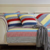 Colorful Striped Quilted Sofa Chic Protector Comfo