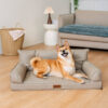 Luxe Faux Leather Foldable Orthopedic Large Dog Be