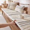 Cozy Chenille Striped Plush Sofa Protector Pet Mat