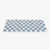 Cream-colored Large Plaid Square Fuzzy Pet Dog Mat