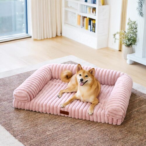 Cream Fluffy Comfort Orthopedic Dog and Cat Sofa B