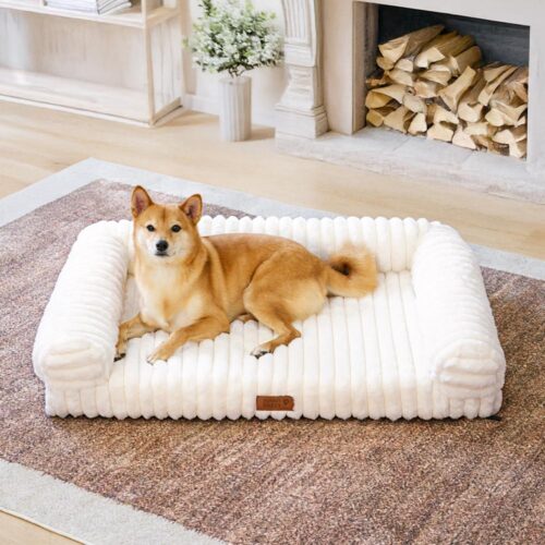 Cream Fluffy Comfort Orthopedic Dog and Cat Sofa B