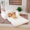 Creamy Fluffy Orthopedic Human-Dog Bolster Bed - E