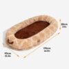 Creamy Plush Super Large Donut Human Dog Bed - Cud