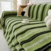 Decorative Stripe Tassel Chenille Throw Couch Cove