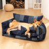 Denim Patchwork Style Pet Double Layer Sofa Dog So