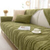 Elegant Grey Textured Non-Slip Thick Plush Couch C