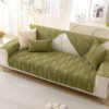 Elegant Grey Textured Non-Slip Thick Plush Couch C