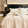 Baroque Style Embossed Milk Velvet Soft Fleece Bla