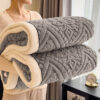 Baroque Style Embossed Milk Velvet Soft Fleece Bla