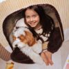 Cozy Orthopedic Kids Indoor Play Castle Bed Dog Te
