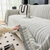 Elegant Herringbone Chenille Textured Throw Couch
