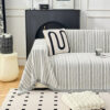 Elegant Herringbone Chenille Textured Throw Couch