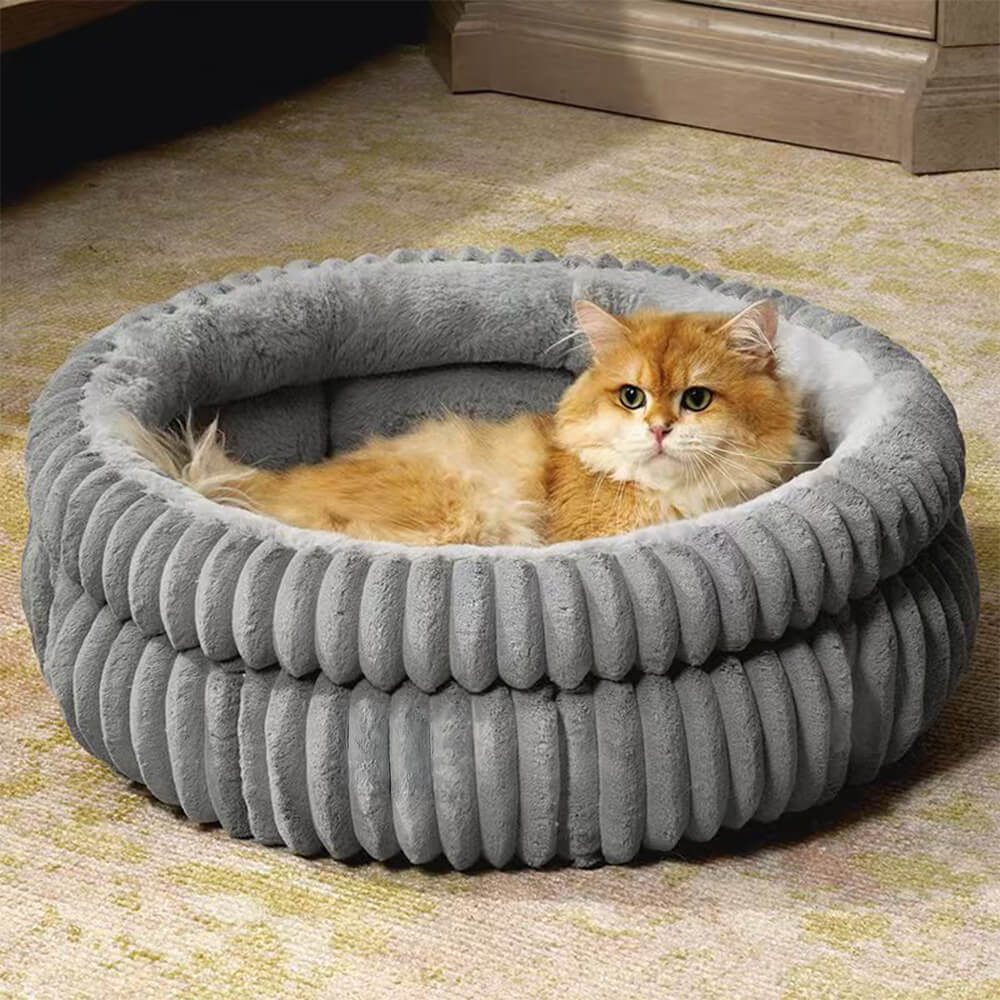 Minimalism Round Warm Milk Velvet Faux Rabbit Fur