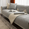 Minimalist Solid Color Breathable Faux Linen Couch