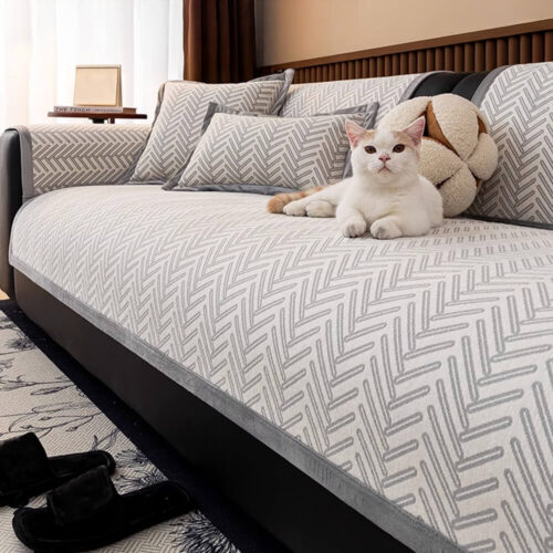 Modern Chic Herringbone Chenille Anti-scratch Non-