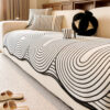 Modern Lines Chenille Artistic Sofa Protector Irre