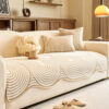 Modern Lines Chenille Artistic Sofa Protector Irre
