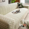 Textured Wheat Ear Pattern Jacquard Fleece Magic C