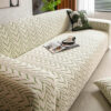 Textured Wheat Ear Pattern Jacquard Fleece Magic C
